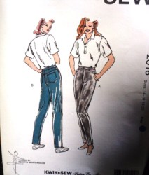 2015 or 2016 KWIK SEW  FLY ZIP CURVED WAIST JEANS TAPER OR NOT PATTERN  5-12 or 14-20 UNCUT choice